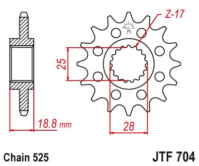 RSV4 1000 (1998 - 2015) front sprocket 15tooth pitch 525 jtf70415 | JT Sprockets