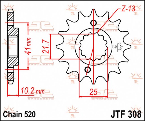 PEGASO 650 TRAIL (2007 - 2009) steel front sprocket | JT Sprockets