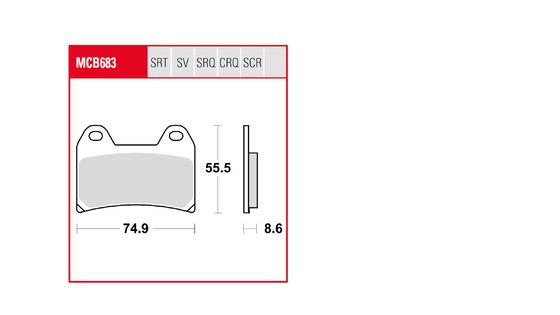 DORSODURO 750 SMV (2008 - 2015) sintered metal brake pad | TRW