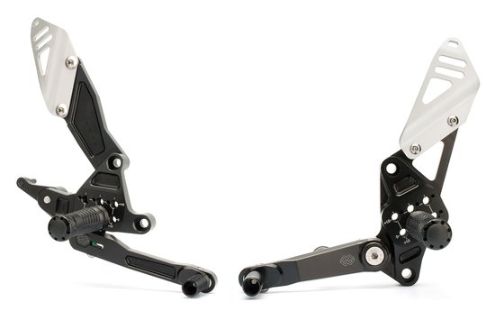 TUONO 1100  V4 (2011 - 2016) factor-x rearset in black for aprilia motorcycles | GILLES TOOLING