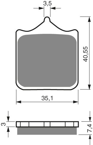 RSV4 1000 (2001 - 2011) goldfren brake pads 177 ceramic carbon s3 1pair = 4small | Goldfren