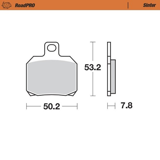 RSV4 1000 (1998 - 2020) sintered rear brake pad | MOTO-MASTER