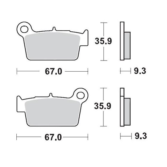 450 MXV (2008 - 2012) sintered metal racing brake pads | MOTO-MASTER