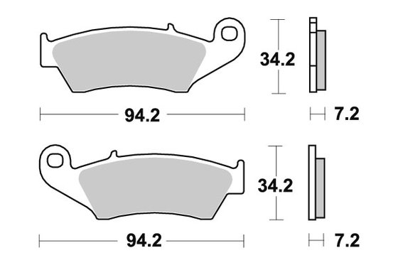 450 MXV (2009 - 2013) brakepads sintered offroad | SBS