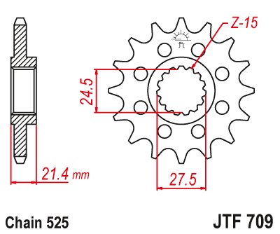 SHIVER 900 (2017 - 2021) steel front sprocket | JT Sprockets