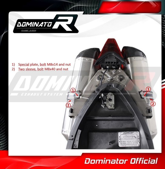 DORSODURO 900 SMV (2017 - 2020) exhaust silencer hp1 | Dominator