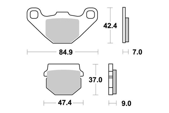 RS4 50 REPLICA (2012 - 2019) brakepads ceramic (544hf) | SBS