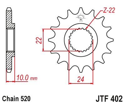 PEGASO 650 (1998 - 2004) front sprocket 15tooth pitch 520 jtf40215 | JT Sprockets