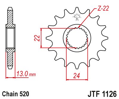 PEGASO 650 TRAIL (2005 - 2008) steel front sprocket | JT Sprockets