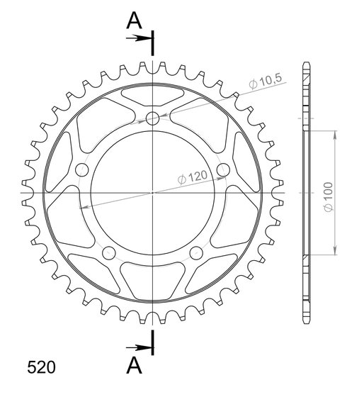 RSV4 1000 (1998 - 2009) supersprox / jt rear sprocket 703.40 | Supersprox