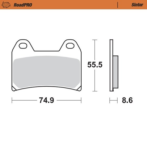 RSV4 1100 (1998 - 2002) sintered front brake pad | MOTO-MASTER