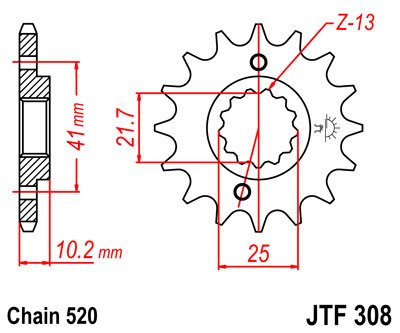 PEGASO 650 TRAIL (2007 - 2009) steel front sprocket | JT Sprockets