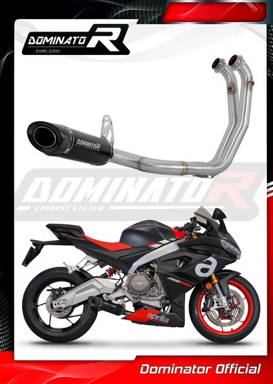 RS 660 (2020 - 2023) full exhaust system silencer hp8 black | Dominator