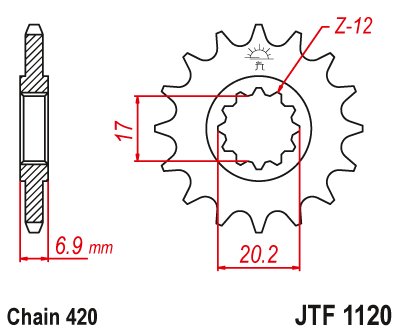 RX 50  (1998 - 2005) front sprocket 11tooth pitch 420 jtf112011 | JT Sprockets