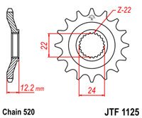 TUAREG 600 (1985 - 1993) steel front sprocket | JT Sprockets