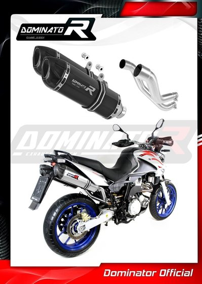 PEGASO 650 (2007 - 2010) exhaust silencer muffler hp1 black | Dominator