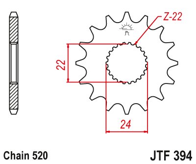 RS 125 (1993 - 2014) front sprocket 17tooth pitch 520 jtf39417 | JT Sprockets