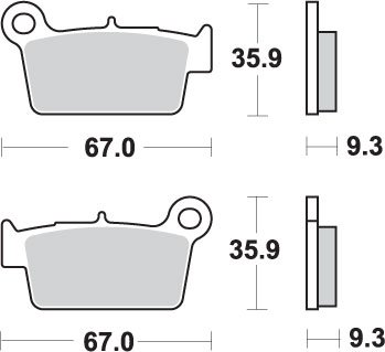 SXV 550 SUPERMOTO (2006 - 2013) brakepads racing sintered | SBS