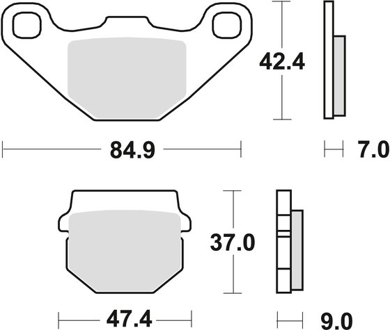 ETX 125 ENDURO (1984 - 2002) allround organic standard brake pad | TRW