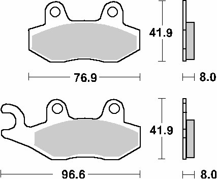 SX 50 SM 2T (2007 - 2015) brakepads ceramic | SBS