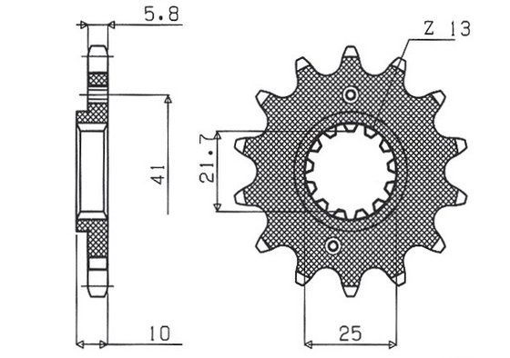 PEGASO 650 (2007 - 2010) 520 15t front sprocket | SUNSTAR SPROCKETS