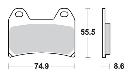 PEGASO 650 TRAIL (2005 - 2009) brakepads sintered | SBS