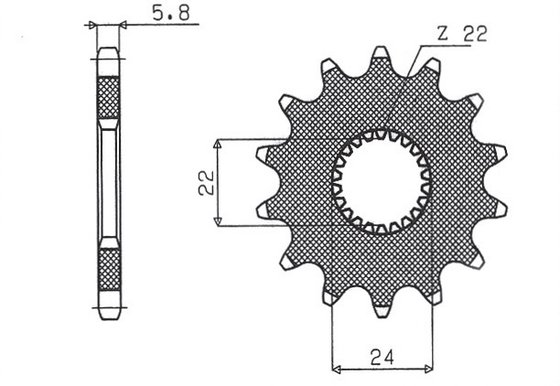 RX 125 (1990 - 2023) 17t 520 pitch black steel front replacement sprocket | SUNSTAR SPROCKETS