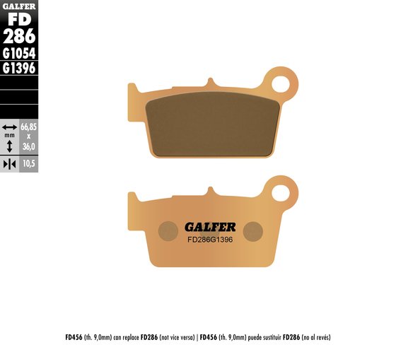 RXV 450 (2006 - 2007) street sinter brake pad | GALFER