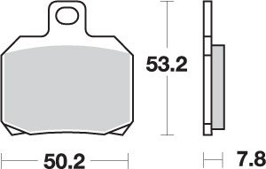 TUONO 1100  V4 (2003 - 2019) brakepads sintered rear | SBS