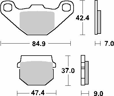 SX 50 SM 2T (2007 - 2015) brakepads ceramic (544hf) | SBS