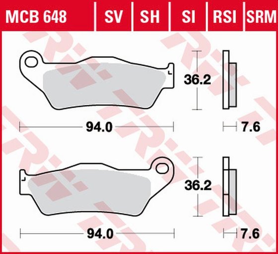 SX 125 4T (2008 - 2014) organic brake pad for scooter - 125 | TRW