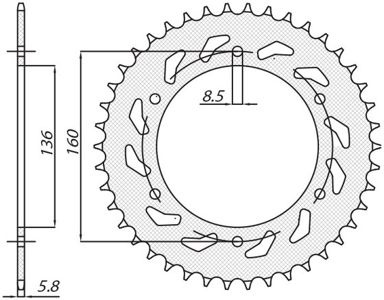 PEGASO 650 (1992 - 2010) rear sprocket | SUNSTAR SPROCKETS