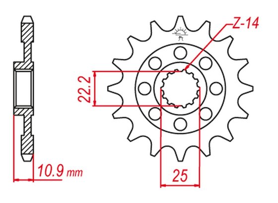 SXV 550 SUPERMOTO (2006 - 2012) steel front sprocket | JT Sprockets