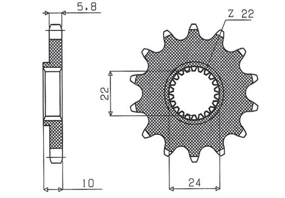 PEGASO 650 (1998 - 2004) front sprocket | SUNSTAR SPROCKETS