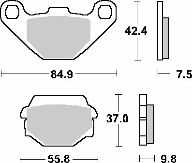 RX 125 (1990 - 1990) brakepads ceramic | SBS