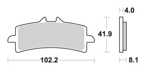 RSV4 1000 (2015 - 2020) brakepads sintered | SBS