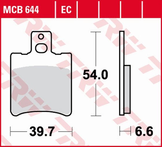 SR 50 LC (1994 - 2005) organic brake pad for scooter - 125 | TRW