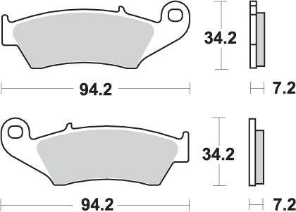 450 MXV (2009 - 2013) brakepads sintered | SBS