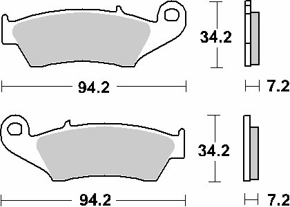 RXV 450 (2006 - 2013)  sbs brakepads carbon silver | SBS