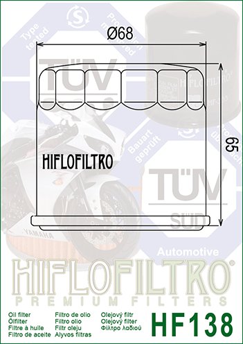 RSV 1000 (2009 - 2020) alyvos filtras | Hiflofiltro