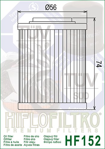 RSV TUONO 1000 (2003 - 2010) alyvos filtras | Hiflofiltro