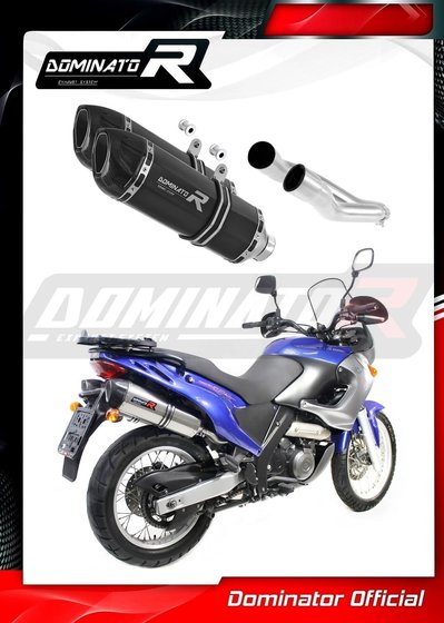 PEGASO 650 (1997 - 2000) exhaust silencer muffler hp1 black | Dominator