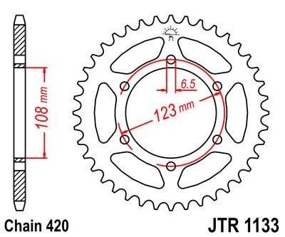 SX 50 SM 2T (2012 - 2020) plieninė galinė žvaigždutė | JT Sprockets