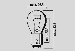 RS 125 (1992 - 2013) 12v gintarinė 15d lemputė (10 vnt.) | FLOSSER