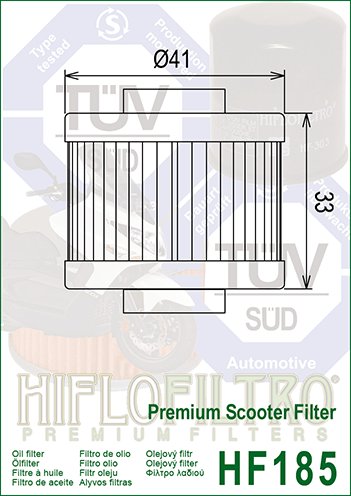 SCARABEO 125 (1999 - 2003) alyvos filtras | Hiflofiltro