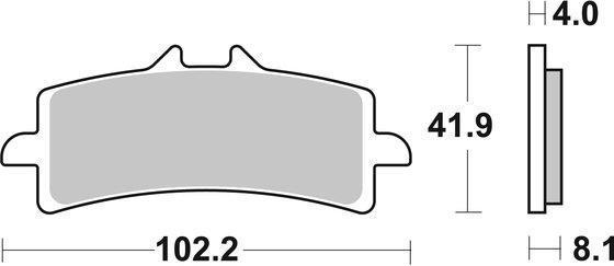 RSV4 1000 (2015 - 2020) stabdžių kaladėlės dual carbon | SBS