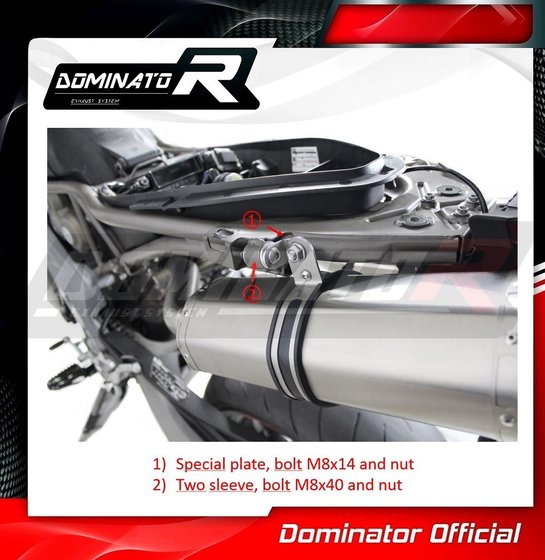 SHIVER 750 (2007 - 2016) exhaust silencer hp1 | Dominator