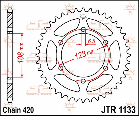 RS4 50 REPLICA (2012 - 2020) plieninė galinė žvaigždutė | JT Sprockets