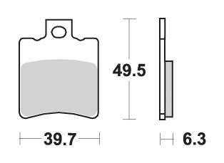 SR 50 LC (1996 - 2012) stabdžių kaladėlės keraminės (697hf) | SBS