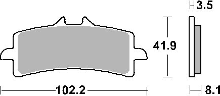 RSV4 1100 (2009 - 2023) stabdžių kaladėlės dual carbon | SBS